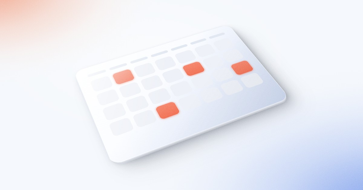Een kalender met de meetdagen gemarkeerd